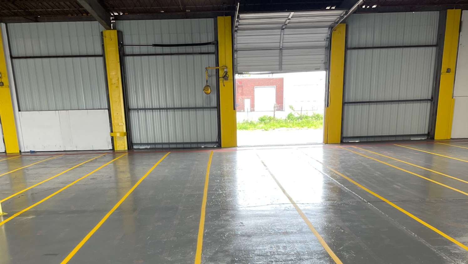 new warehouse line striping