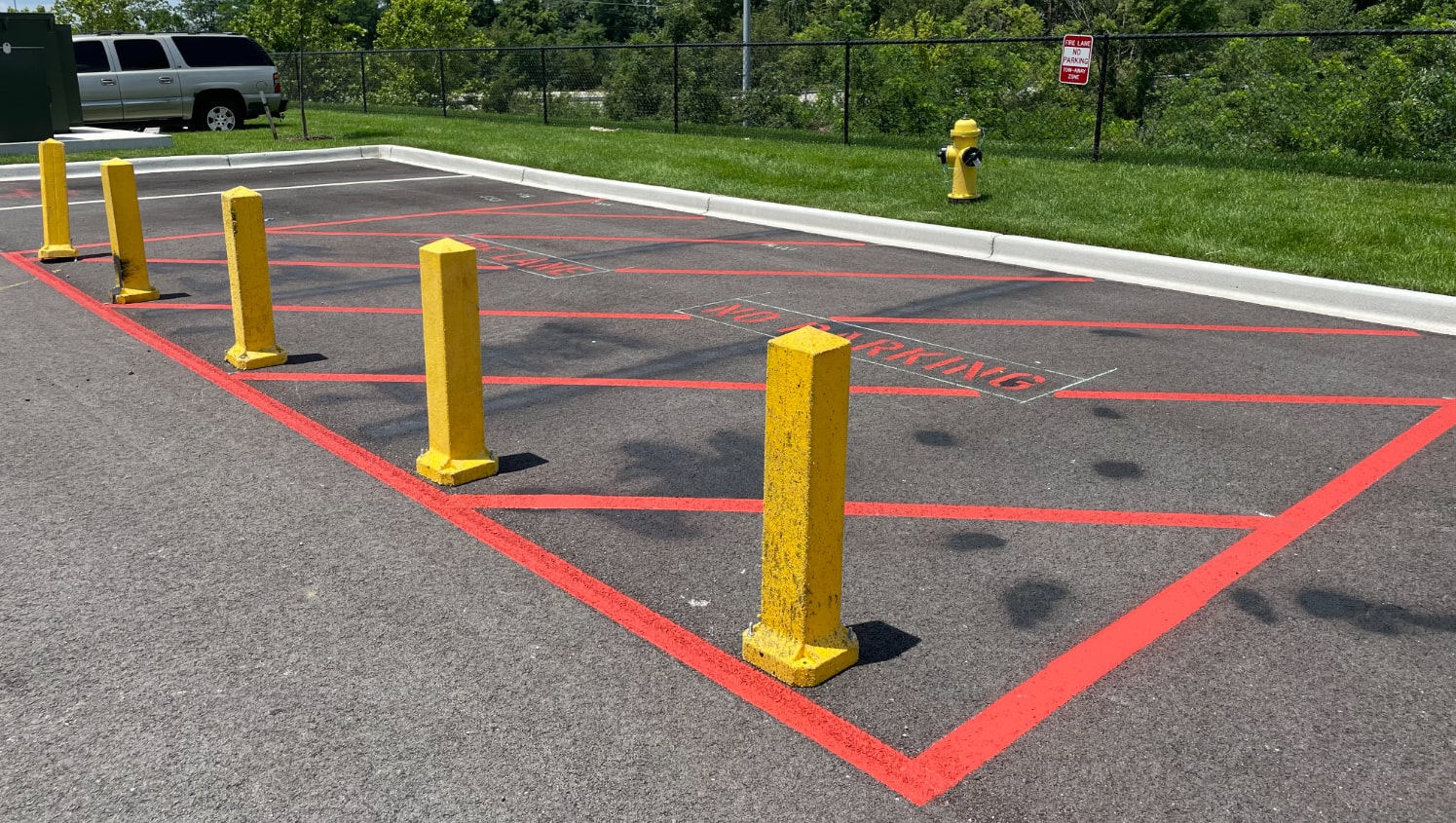 fire lane parking markings for ground effects in louisville, ky