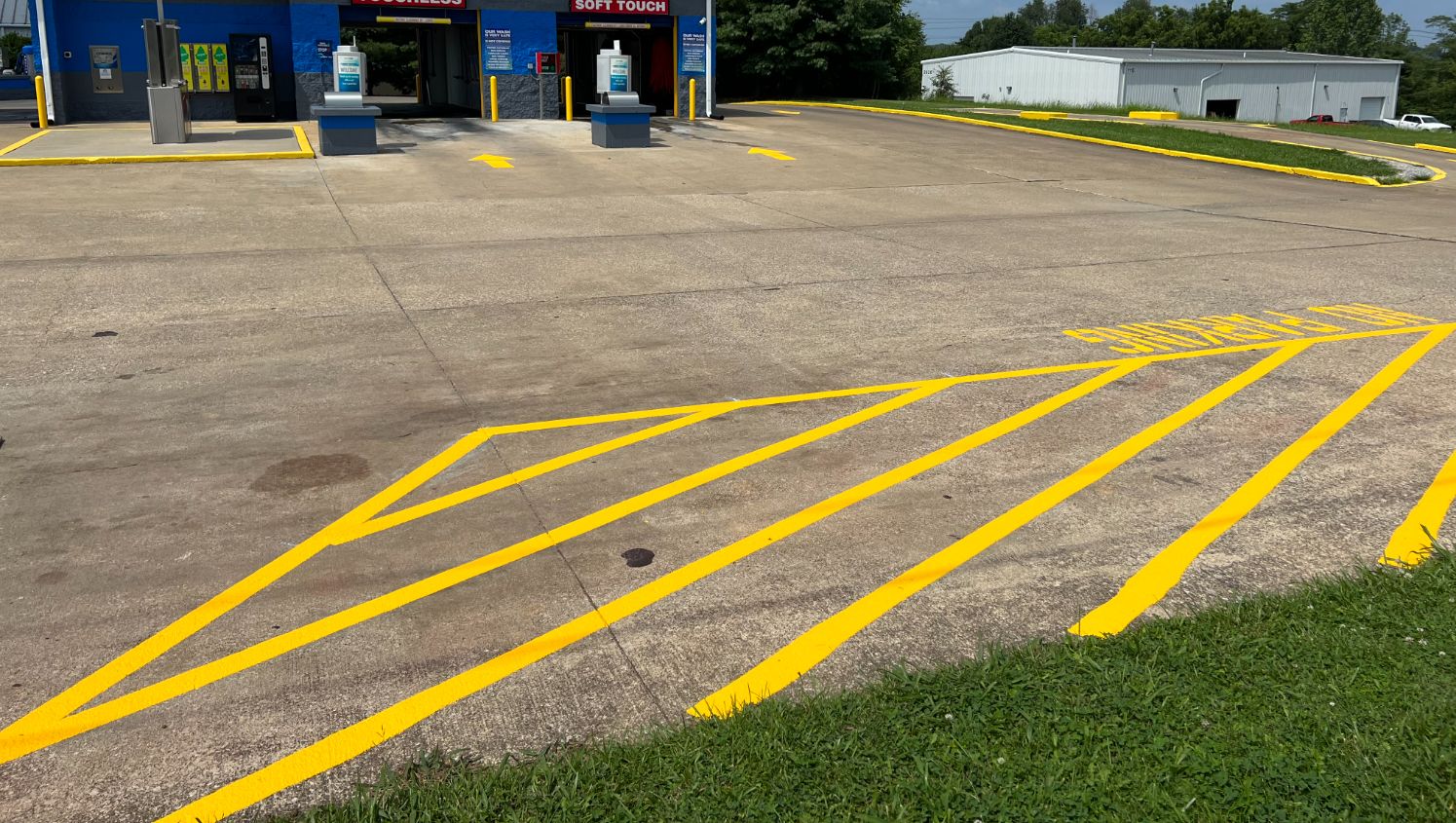 line striping for auto wash in elizabethtown, ky