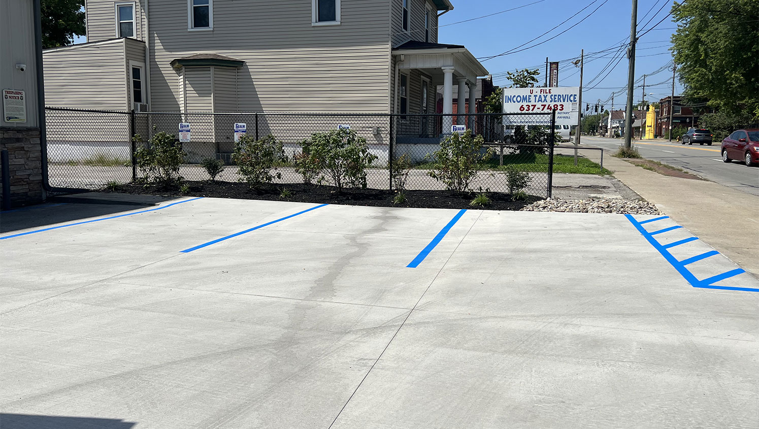 Line Striping for Realm Construction in Louisville, KY GFORCE™