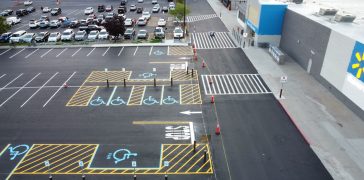 Image of Claremont Walmart Parking Lot Striping