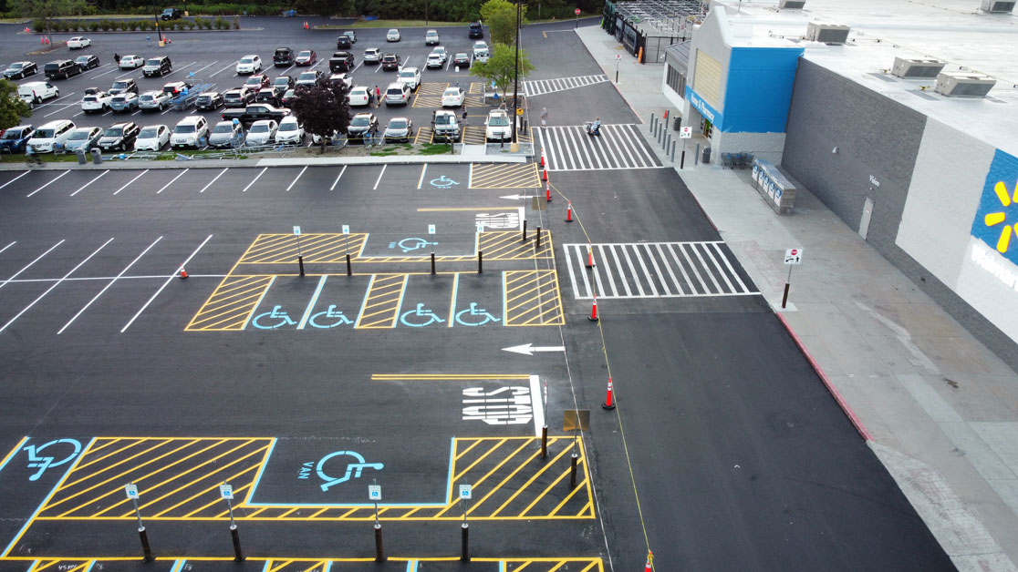 Claremont Walmart Parking Lot Striping image