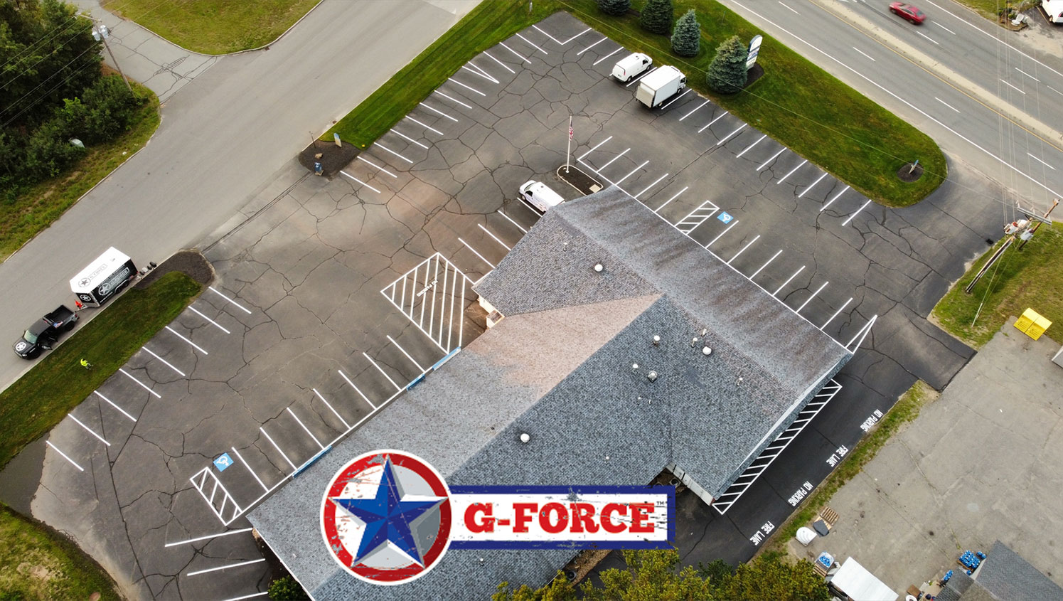 Line Striping Project for Frederick's Pastries in Amherst, NH GFORCE™