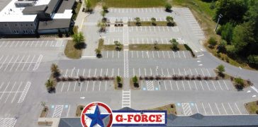 Image of Mid-State Health Center Parking Lot Striping Project in Manchester, NH