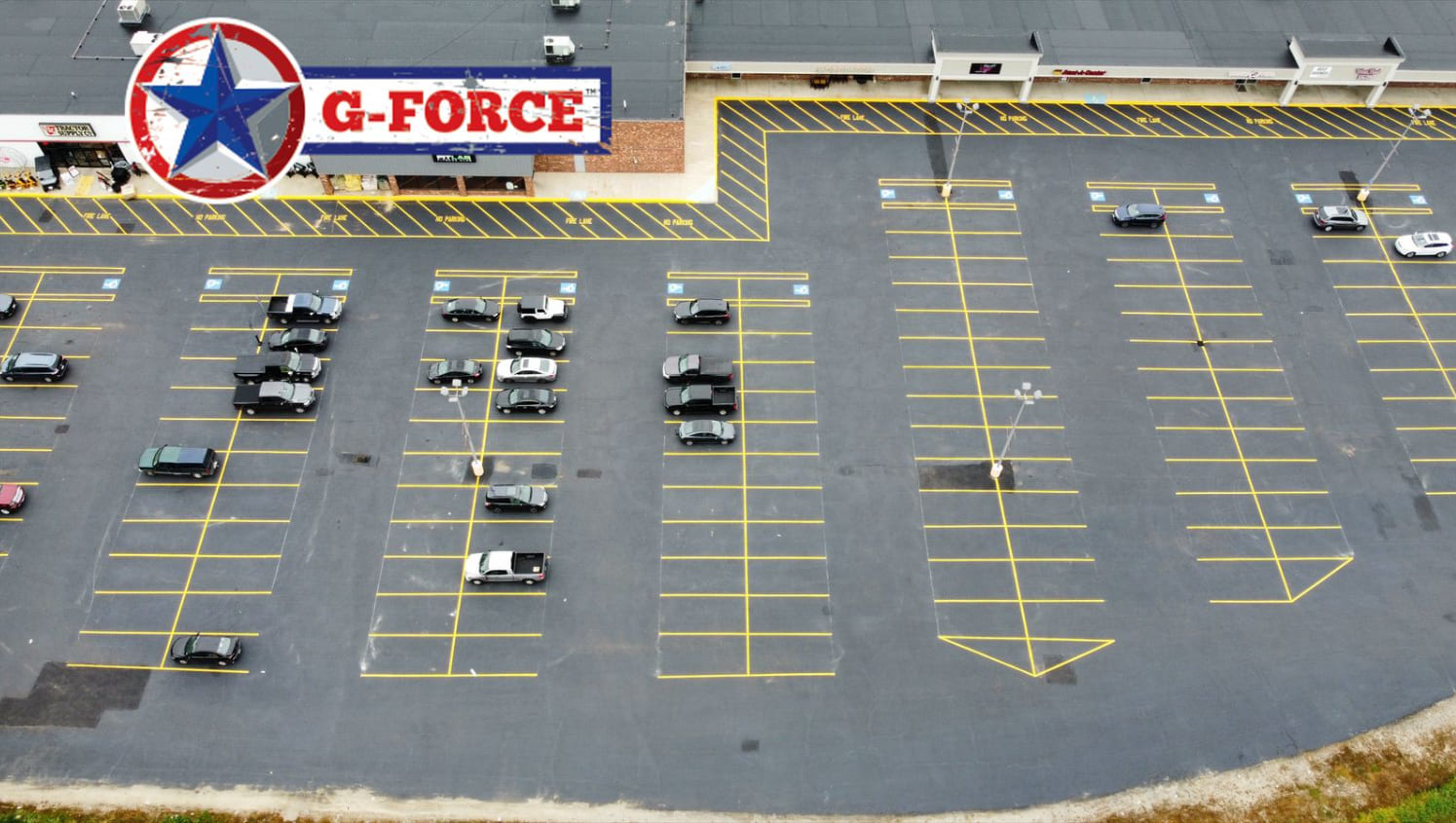 parking lot painting in Milford, NH