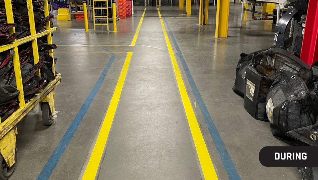 FedEx Ground during the painting process