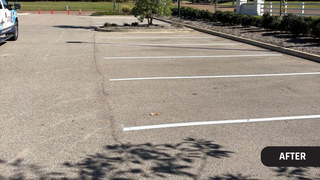 The Learning Experience parking lot freshly painted