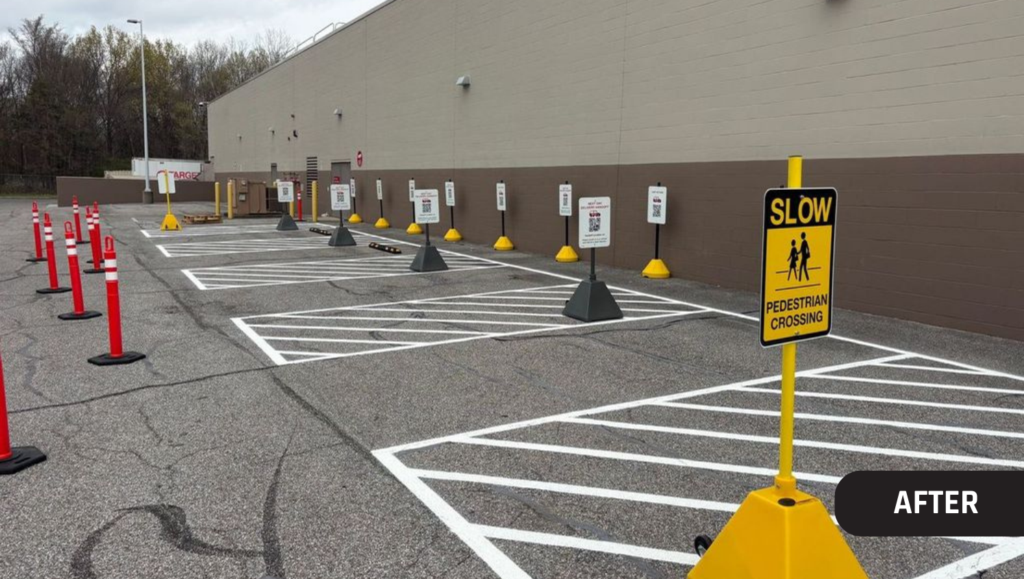 After Line Striping for Target in Horn Lake, MS