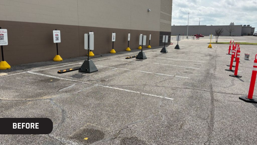 Before Line Striping for Target in Horn Lake, MS