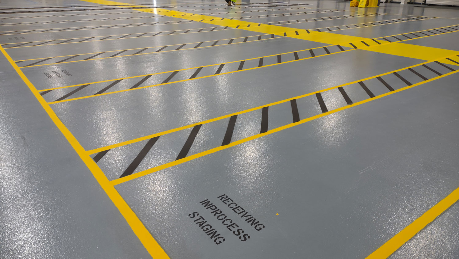 Lane markings in portland tennessee warehouse