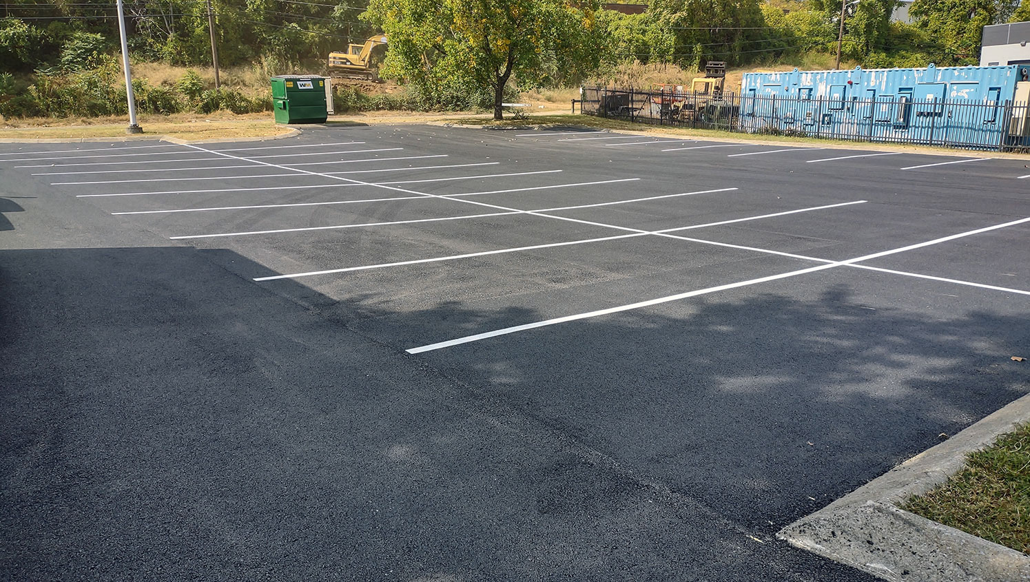 new line striping for shriners lot