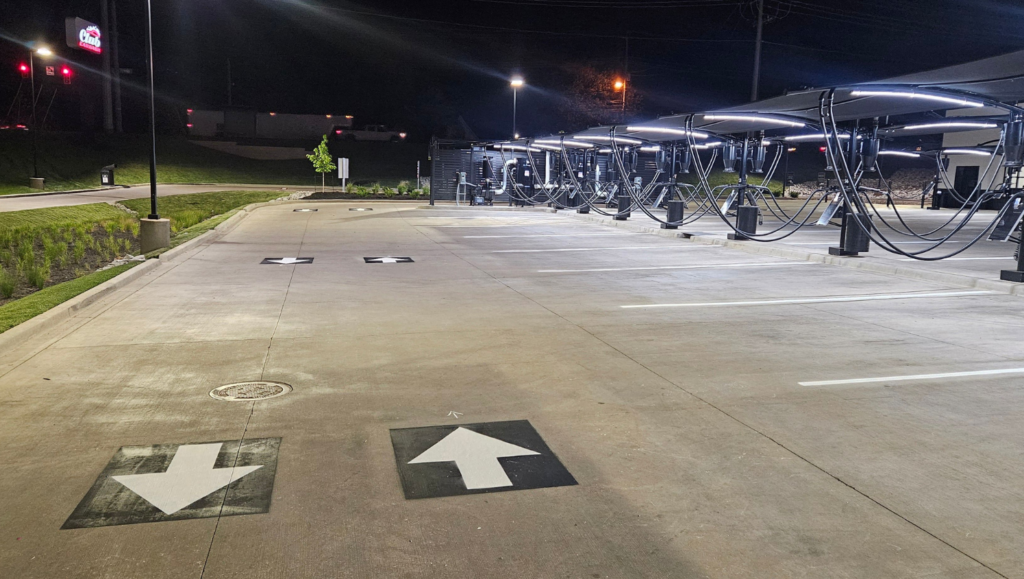 Line Striping Service for Club Car Wash in Clarksville, TN