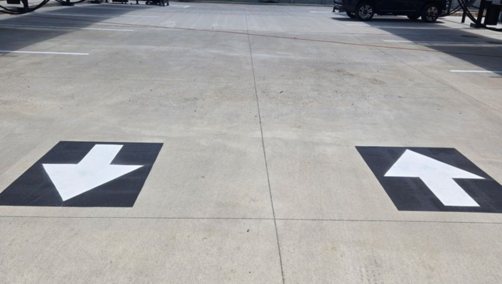 Line Striping Markings for Club Car Wash in Nashville, TN