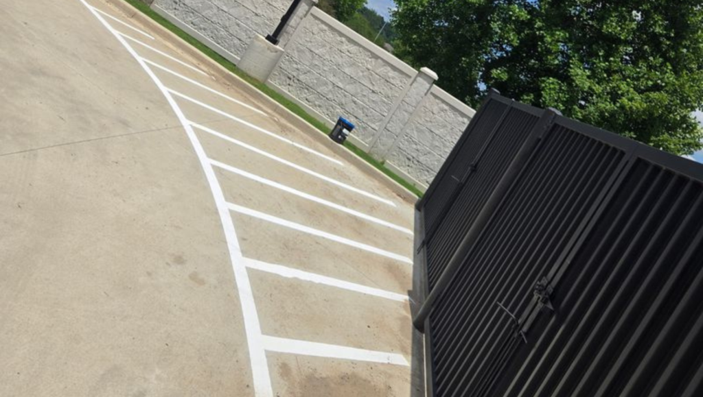 Line Striping Project for Club Car Wash in Nashville, TN