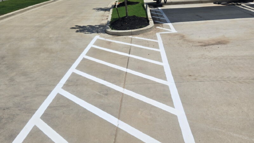 Line Striping Work for Club Car Wash in Nashville, TN