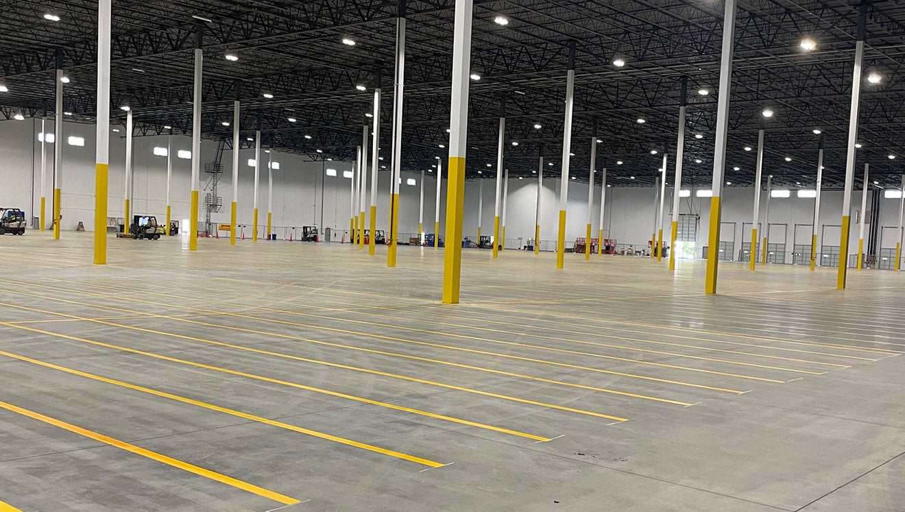 Warehouse Layout and Striping for DHL