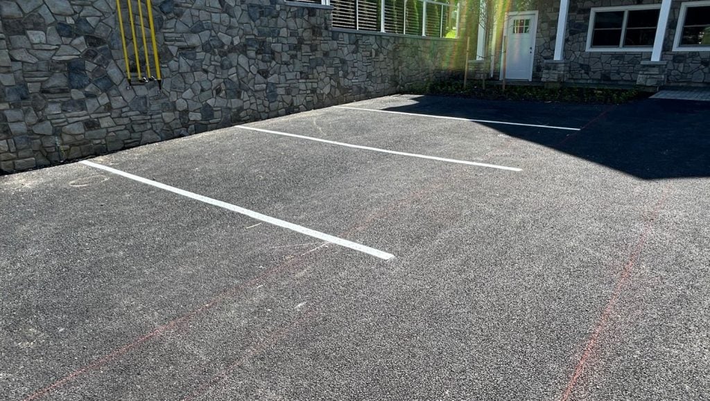 freshly painted parking spots for Disousa Contracting