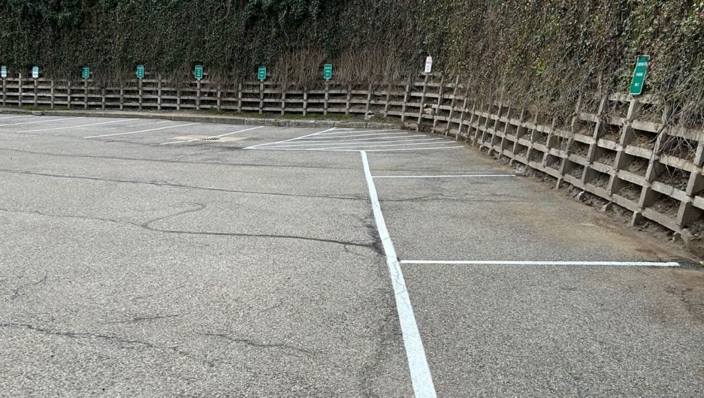 freshly painted line markings for Consuner Reports
