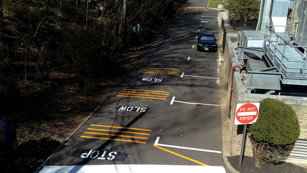 Line Striping Painting for Mount Saint Mary Academy in Watchung, NJ