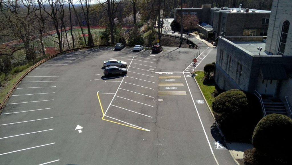 Line Striping Project for Mount Saint Mary Academy in Watchung, NJ