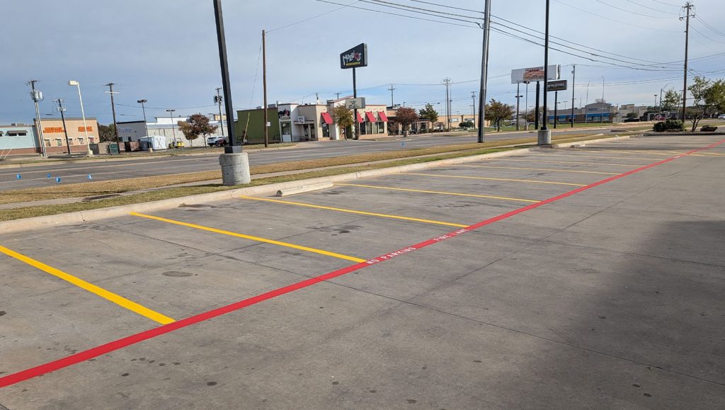 mobile pick up order parking spots freshly painted for Buffalo Wild Wings