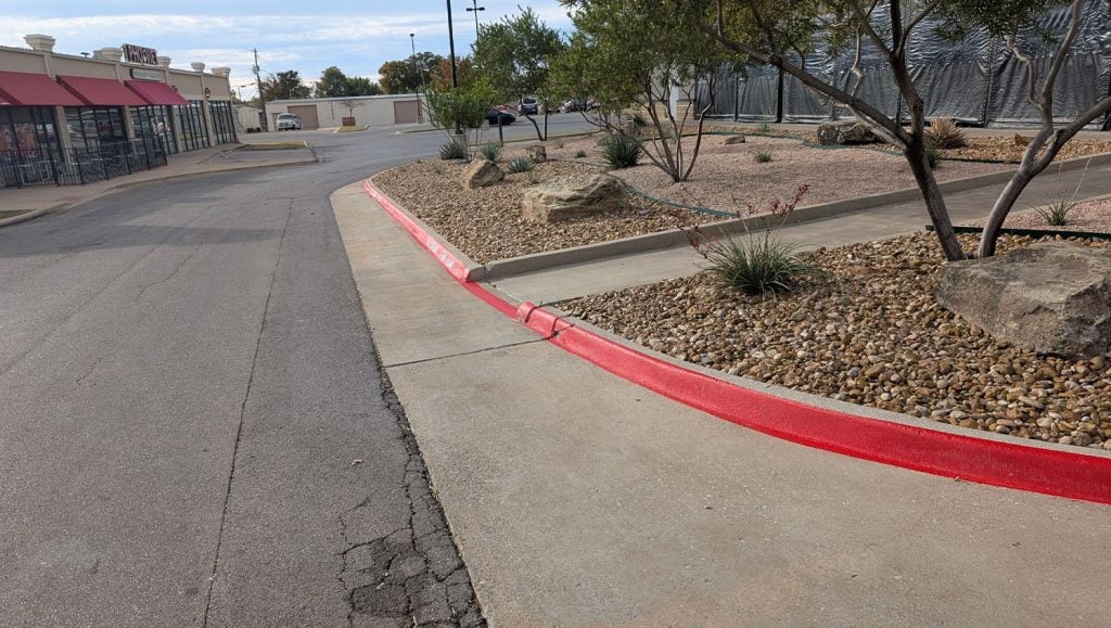 Buffalo Wild Wings parking lot freshly painted