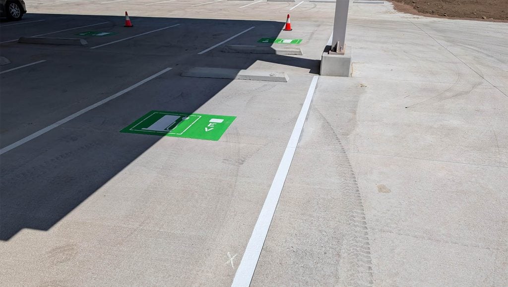 close-up of ada compliance for U.S. Fish Wildlife parking lot