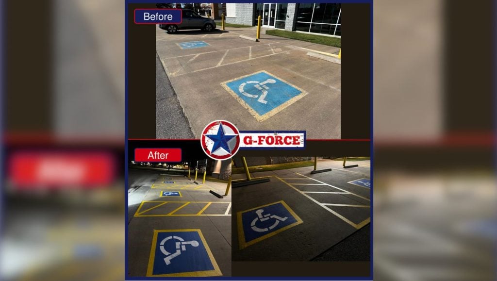 ADA compliant line striping in Oklahoma City, OK