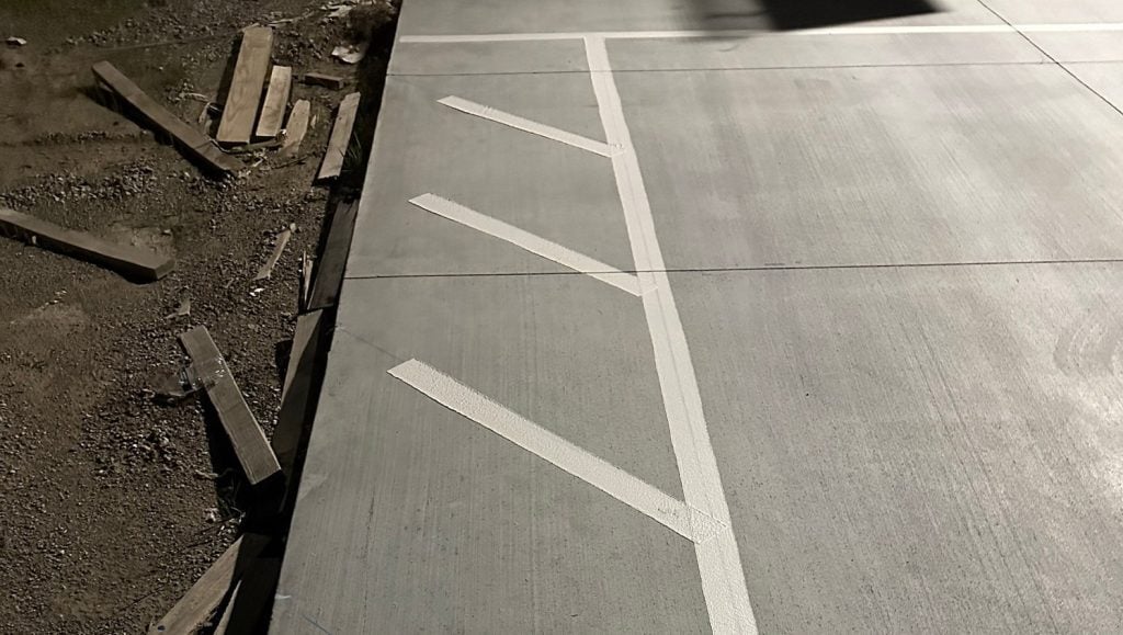 ada compliance freshly marked on business park parking lot