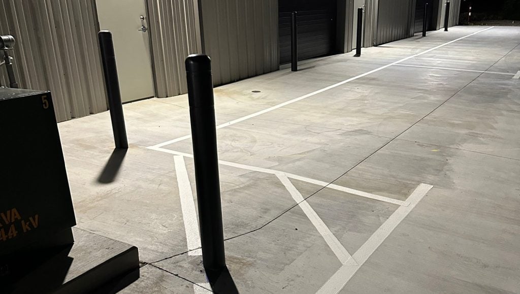 ada compliance freshly painted on business park parking lot