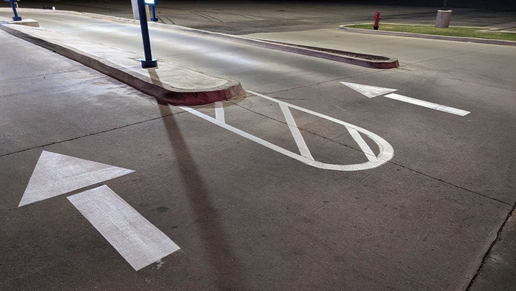 drive thru line markings for Dutch Bros