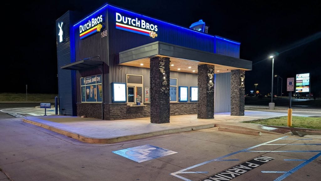 ada compliance parking spots for Dutch Bros parking lot