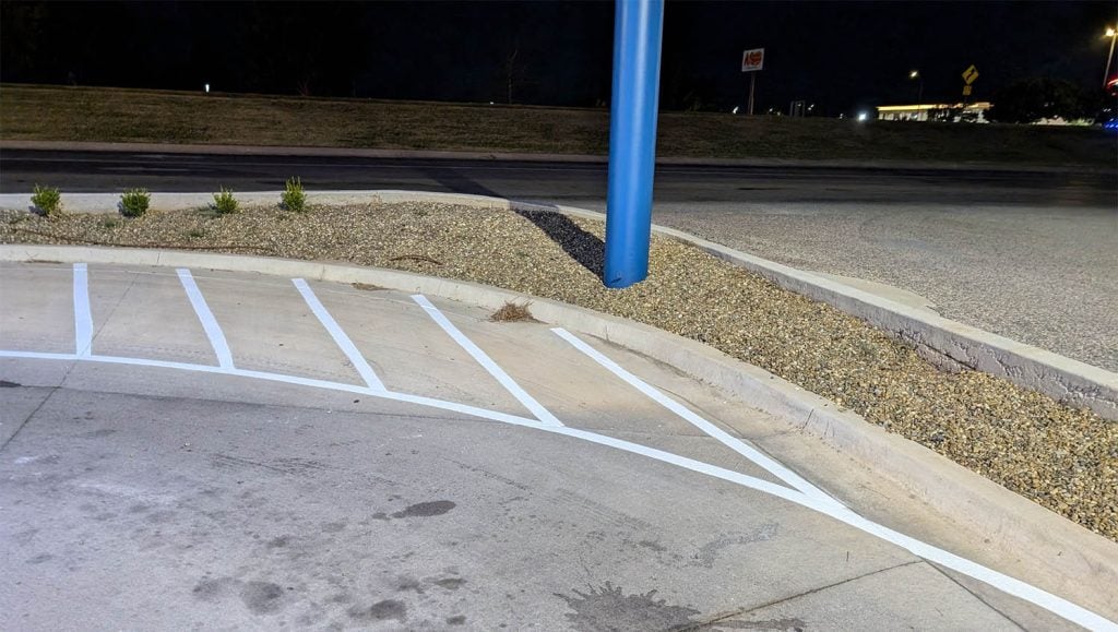 side view of Dutch Bros drive thru freshly painted