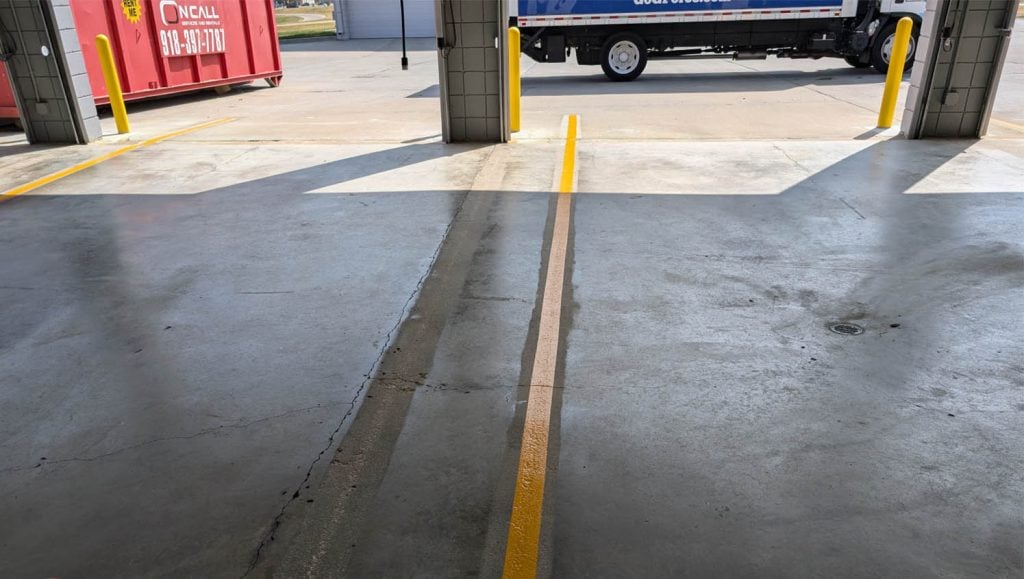 warehouse floor markings for Owasso Fire Department