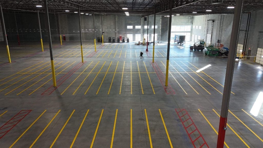 DART Entities warehouse freshly painted