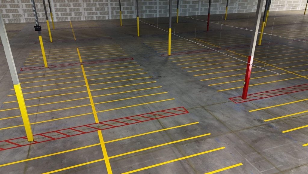 line striping for DART Entities warehouse