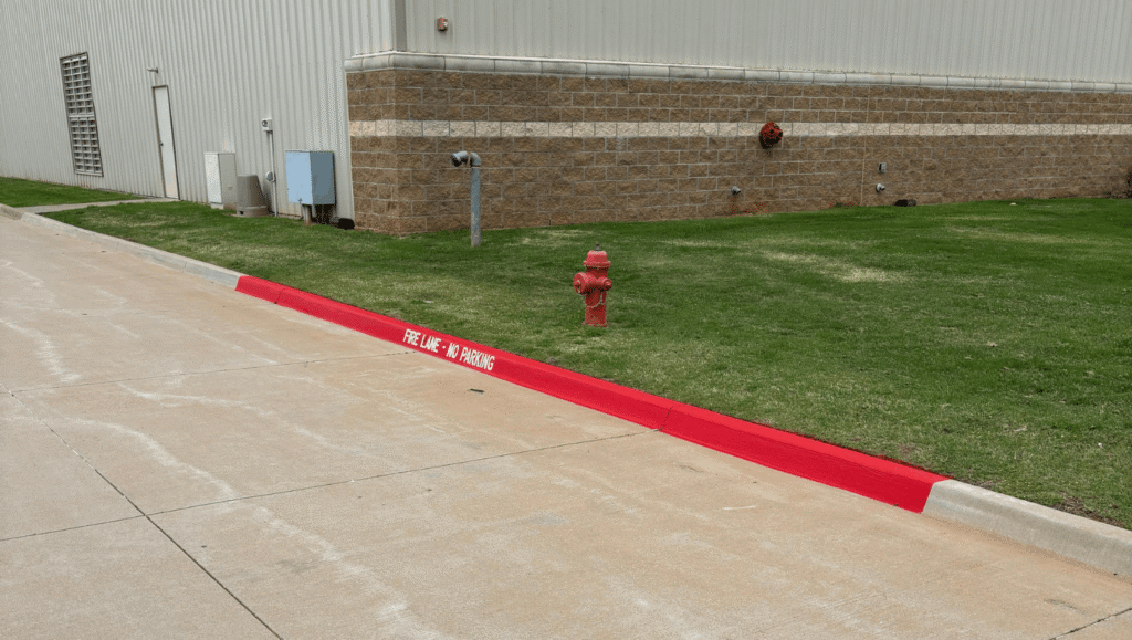 line striping, for statewide service center in oklahoma city, ok - image 1