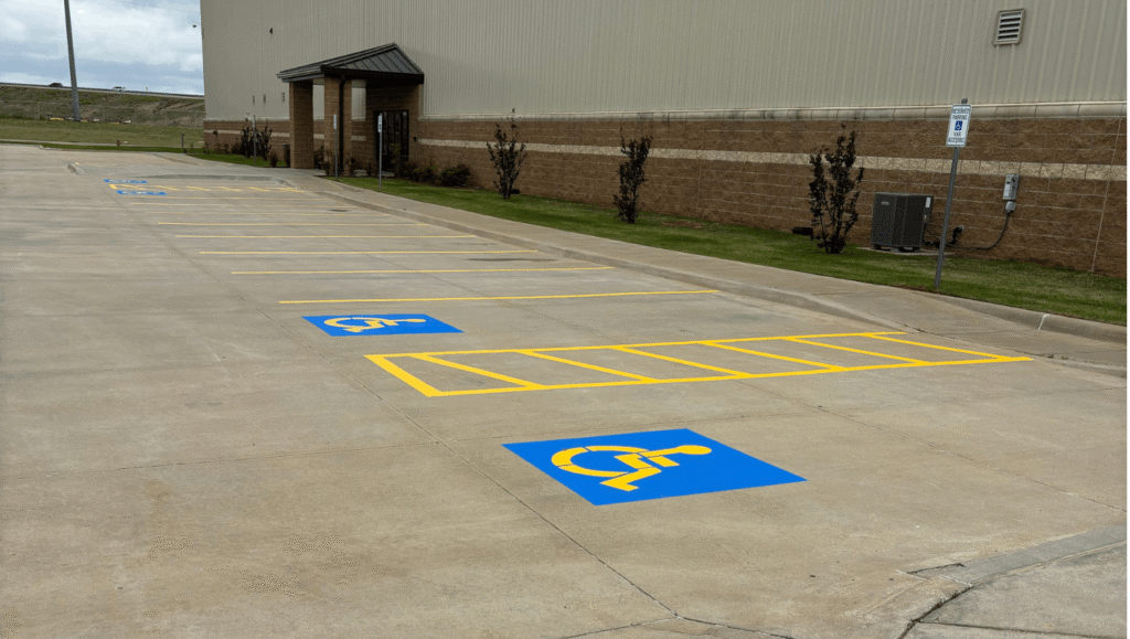 line striping, for statewide service center in oklahoma city, ok - image 3