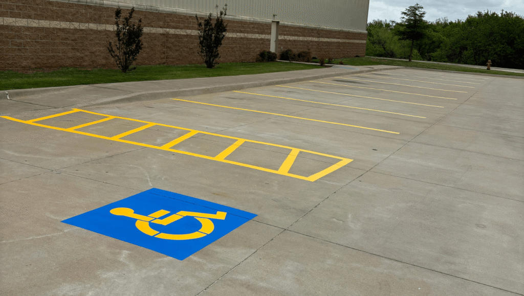 line striping, for statewide service center in oklahoma city, ok - image 4