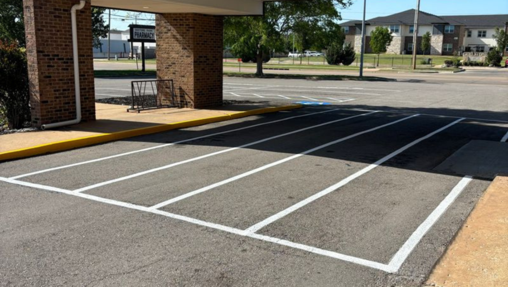 Line Striping Work for Bluescape in Norman, OK