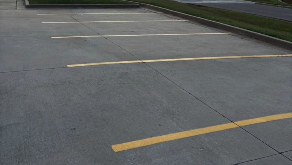 After Line Striping Service for Tener's Western Outfitters in Shawnee, OK