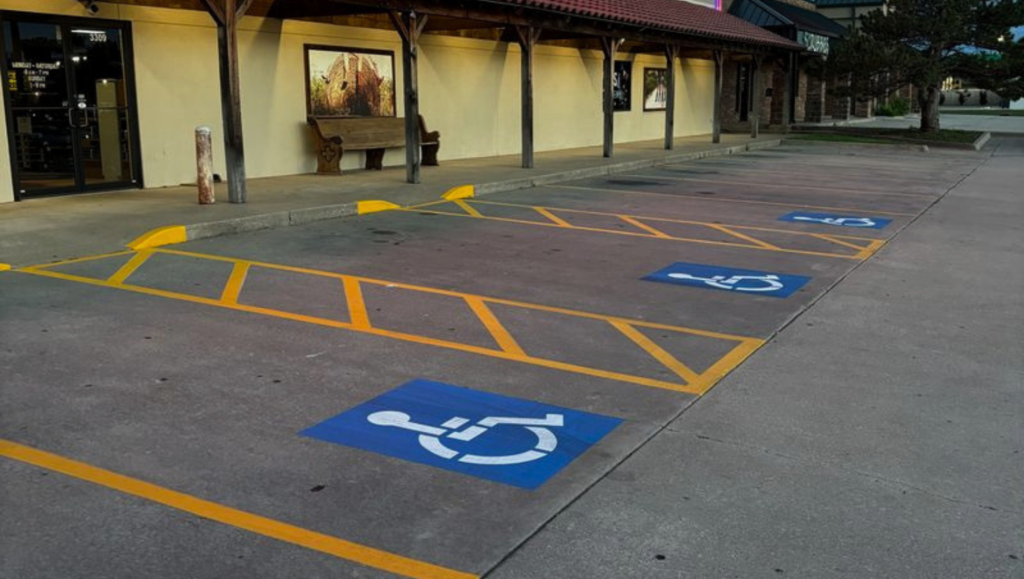 After Line Striping Work for Tener's Western Outfitters in Shawnee, OK