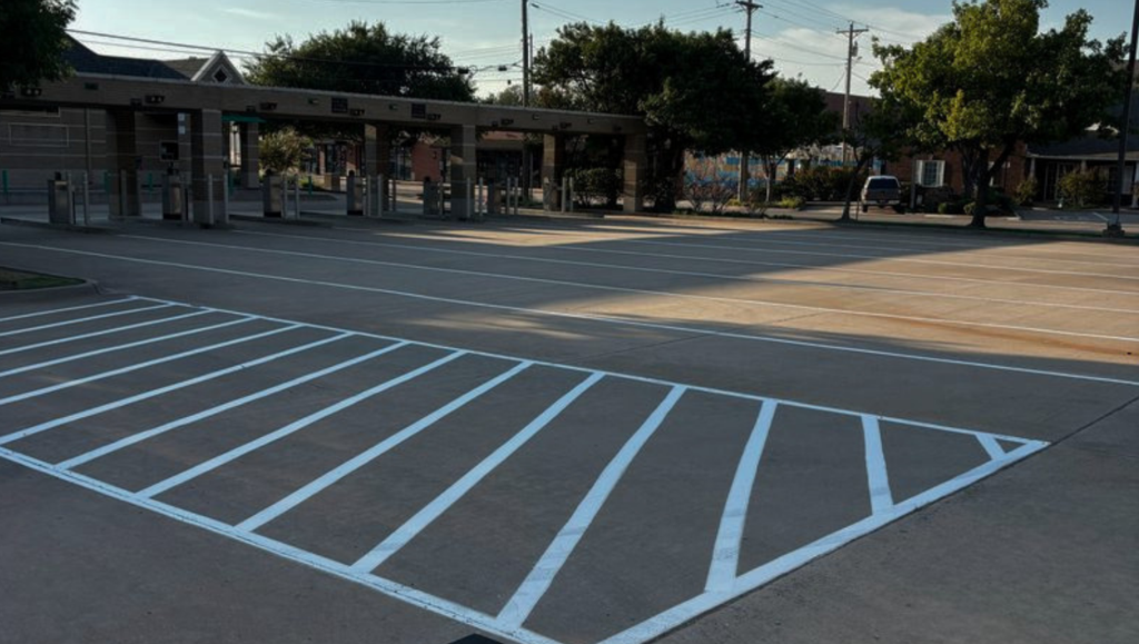 Line Striping for Citizens Bank in Edmond, OK