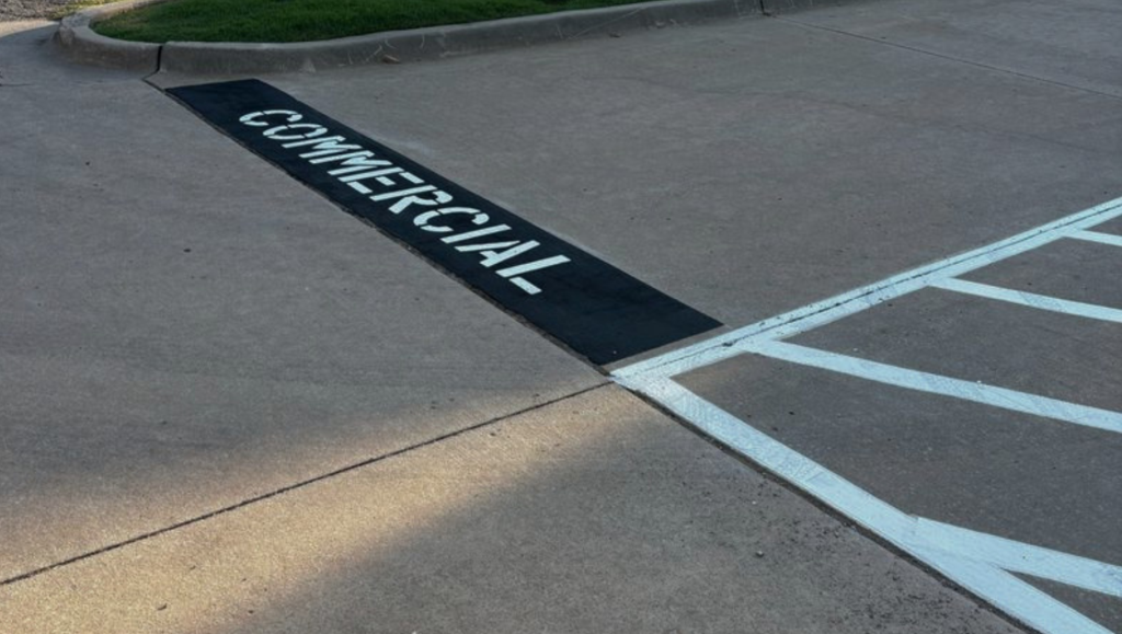 Line Striping Painting for Citizens Bank in Edmond, OK