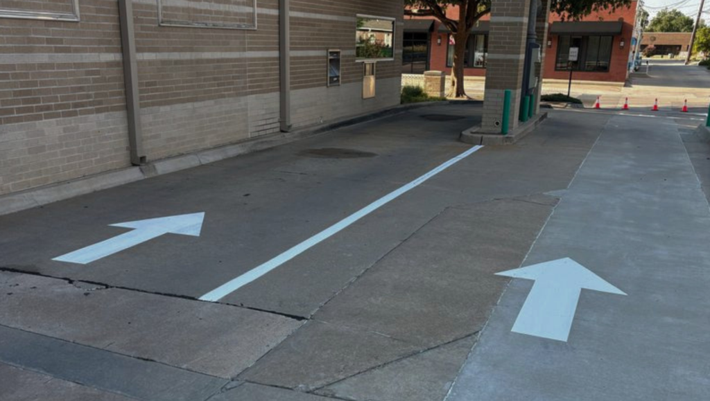 Line Striping Project for Citizens Bank in Edmond, OK