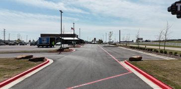 Image of Fire Lane Striping Project for Texas Roadhouse in Owasso, OK