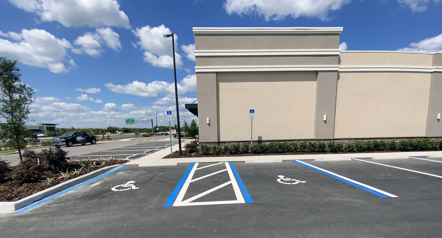 Commercial Parking Lot Striping Project
