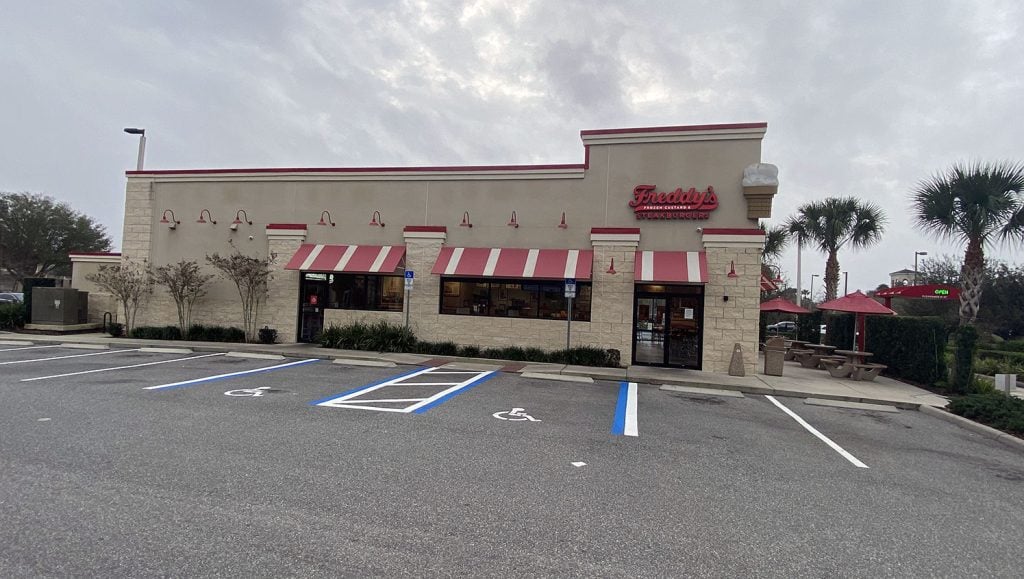 new ADA accessible stalls at a Freddy’s Frozen Custard & Steakburgers in Orlando, FL