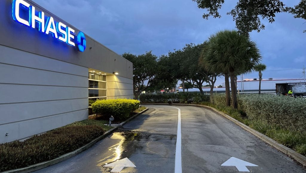 new parking lot directional arrows