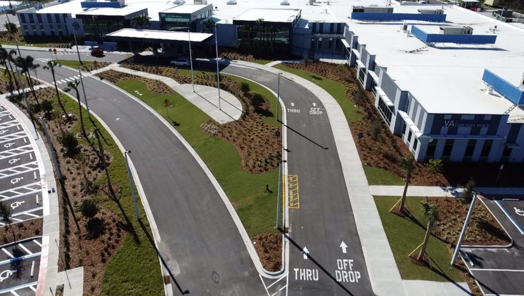 parking stop installation in Daytona Beach, FL
